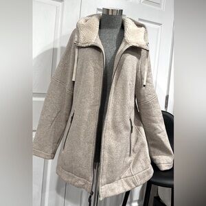 Cozy Beige Hooded Jacket - NWOT